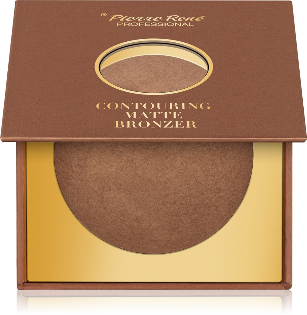 Pierre Rene Contouring Matte Bronzer - Палетка теней для век: палетка бронзовых оттенков для глаз, 10 g
