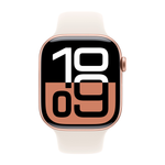 Умные часы Apple Watch Series 10 GPS, 46mm, Rose Gold Aluminium Case with Sport Band M/L, Starlight (Розовый)