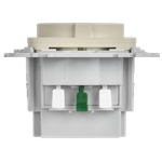 FLITE Розетка 1-местная с заземлением с защитными шторками 16А с USB A+C 20Вт безвинтовое крепление РСЮшс11-1-ФлЛ льняной IEK
