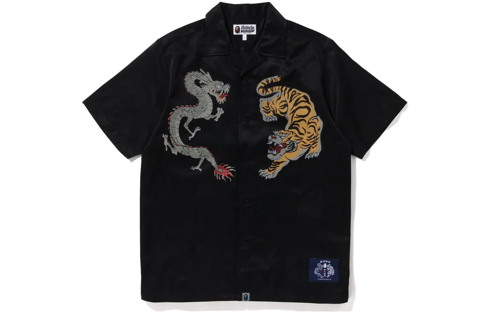 A Bathing Ape Japanese Motif Relaxed Fit S Shirt