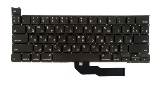 Клавиатура для MacBook Pro 13″ A2251 Mid 2020 (Прямой Enter, USA-RUS)