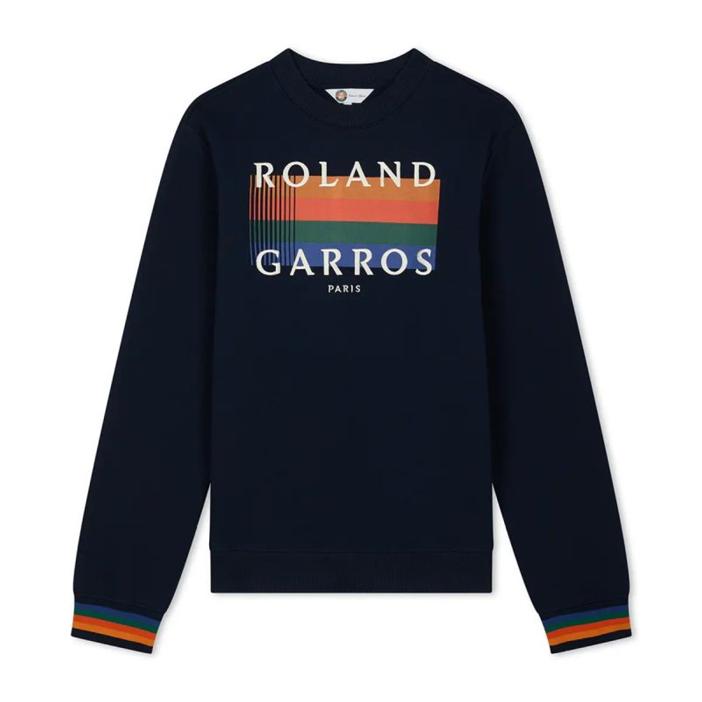 Мужская теннисная кофта Roland Garros Color Lines - navy blue