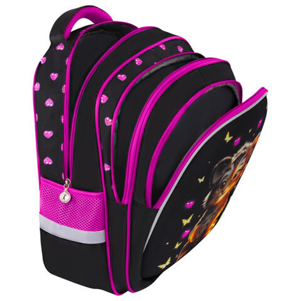 Рюкзак BRAUBERG KIDS MIND с пеналом в комплекте, 2 отделения, "Tiger Cub", 40х28х18 см, 273175