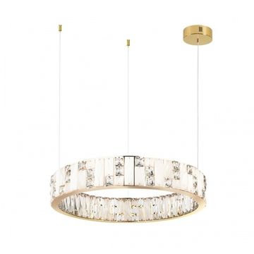 Подвесная хрустальная светодиодная люстра 80W 3700К 5072/80L золото Crossa Odeon Light