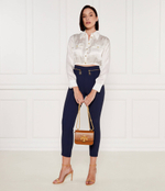 Кожаная сумка через плечо ELEANOR TORY BURCH - коричневый(73589)