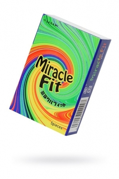 Презервативы Sagami, miracle fit, латекс, 18,5 см, 5,2 см, 5 шт. (Цвет: прозрачный)