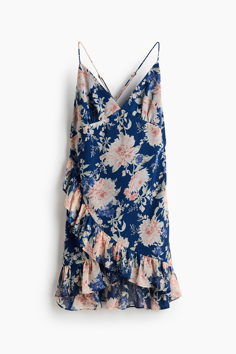 Шифоновое платье с оборками — короткая модель - H&M
