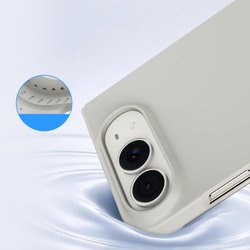 Чехол из шелковистого мягкого силикона серого цвета с MagSafe и подкладкой из микрофибры для iPhone Duo, серия Piel Series Liquid Silicone Magnetic от Dux Ducis