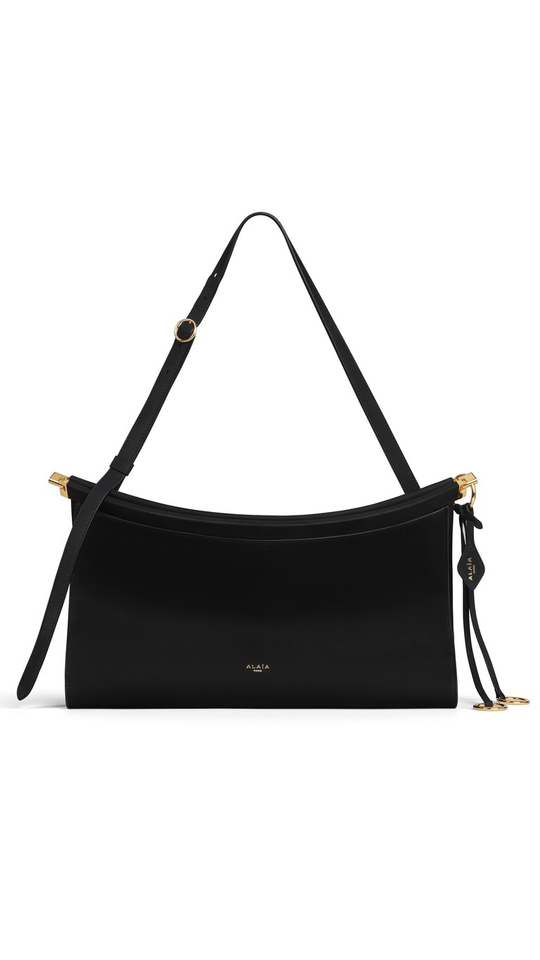 ALAÏA СУМКА LE CLICK POCKET 35 ИЗ НУБУКА, ЧЕРНЫЙ