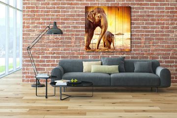Панно из дерева Elephants