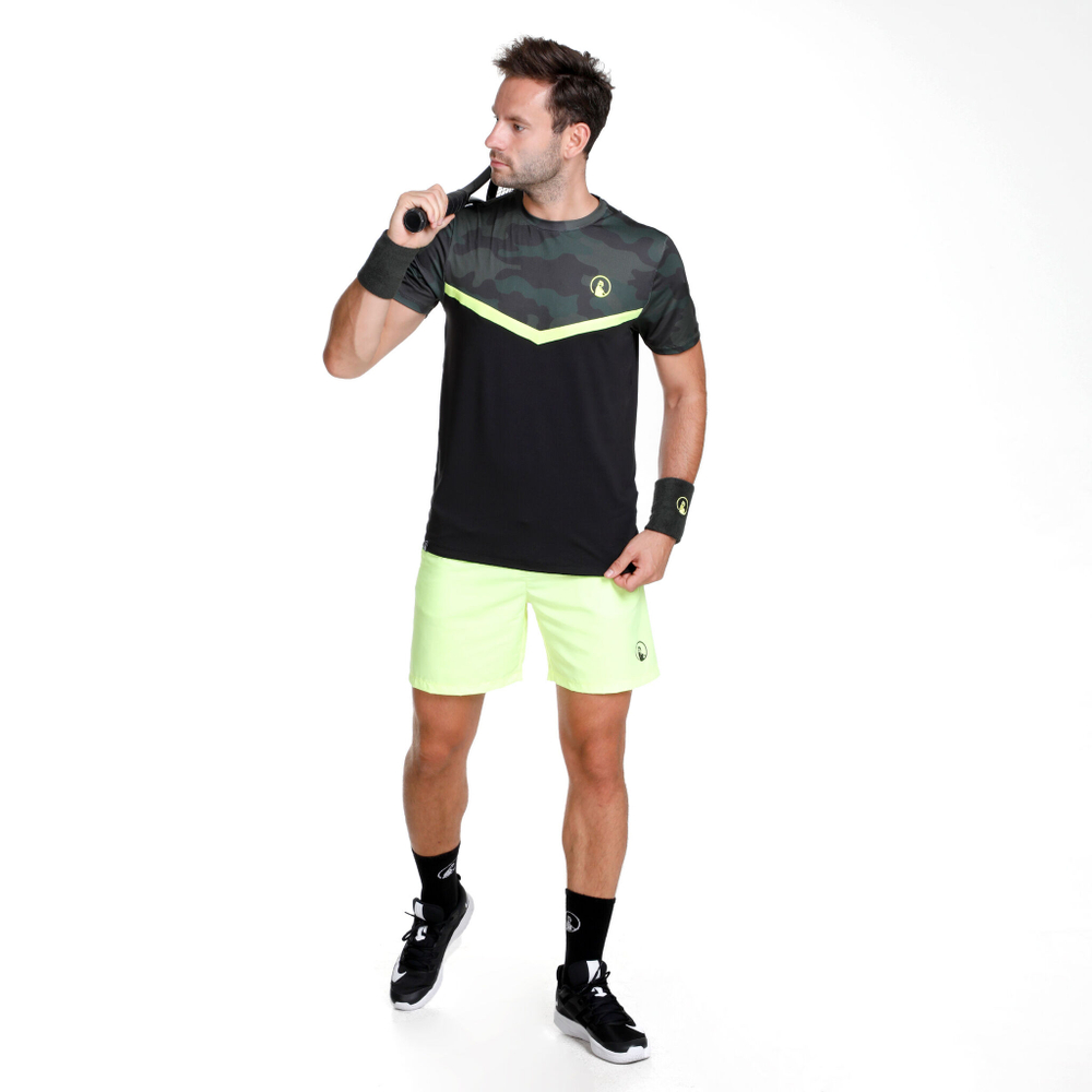 Мужское теннисное поло Quiet Please Camou Receiver Men - Black, Khaki