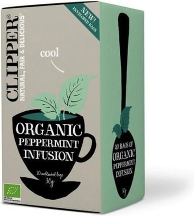Чай травяной (мятный) CLIPPER "ORGANIC PEPPERMINT INFUSION " 20 пакетиков 30 г (из Финляндии)