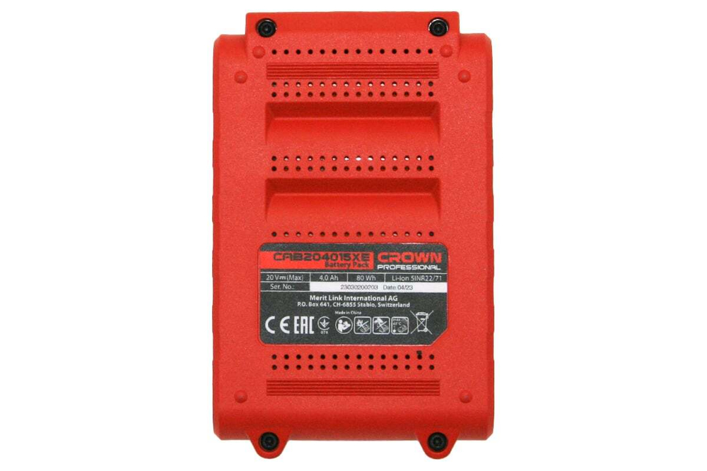 Аккумулятор Crown B3+ (20VMax), 4 А/ч, Li-ion 21700 CAB204015XE CB