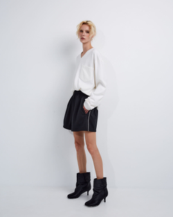 Юбка из шелкового футера черный
