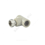 Тройник PP-R комбинированный серый Дн 25х3/4" с накидной гайкой VALFEX 10140025Г