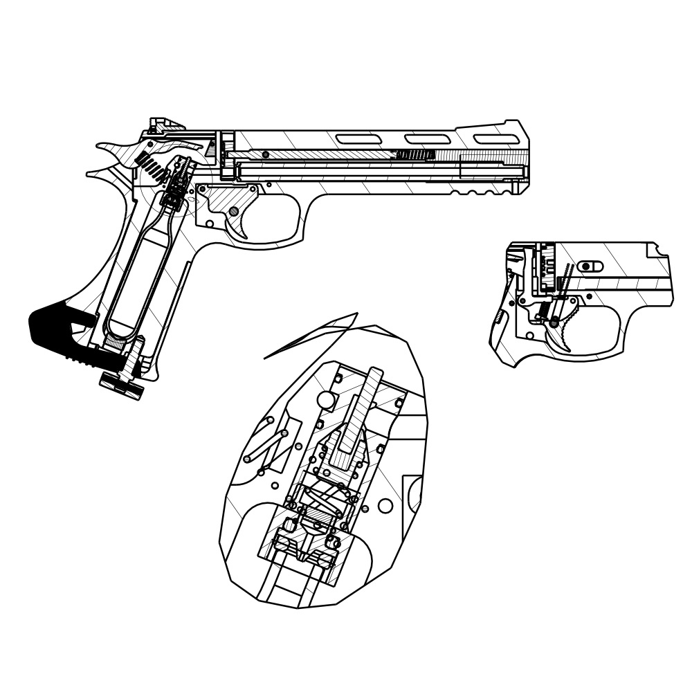 Пистолет пневматический STRIKE ONE "B026" кал.4,5mm