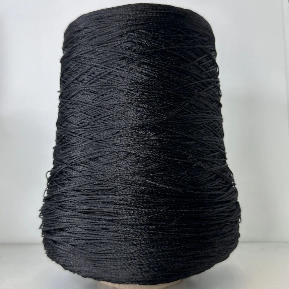 COUNTRY CHIC - E.Miroglio; 53% вискоза, 47% хлопок; 410/100гр; шнурок; col.099, цвет: черный