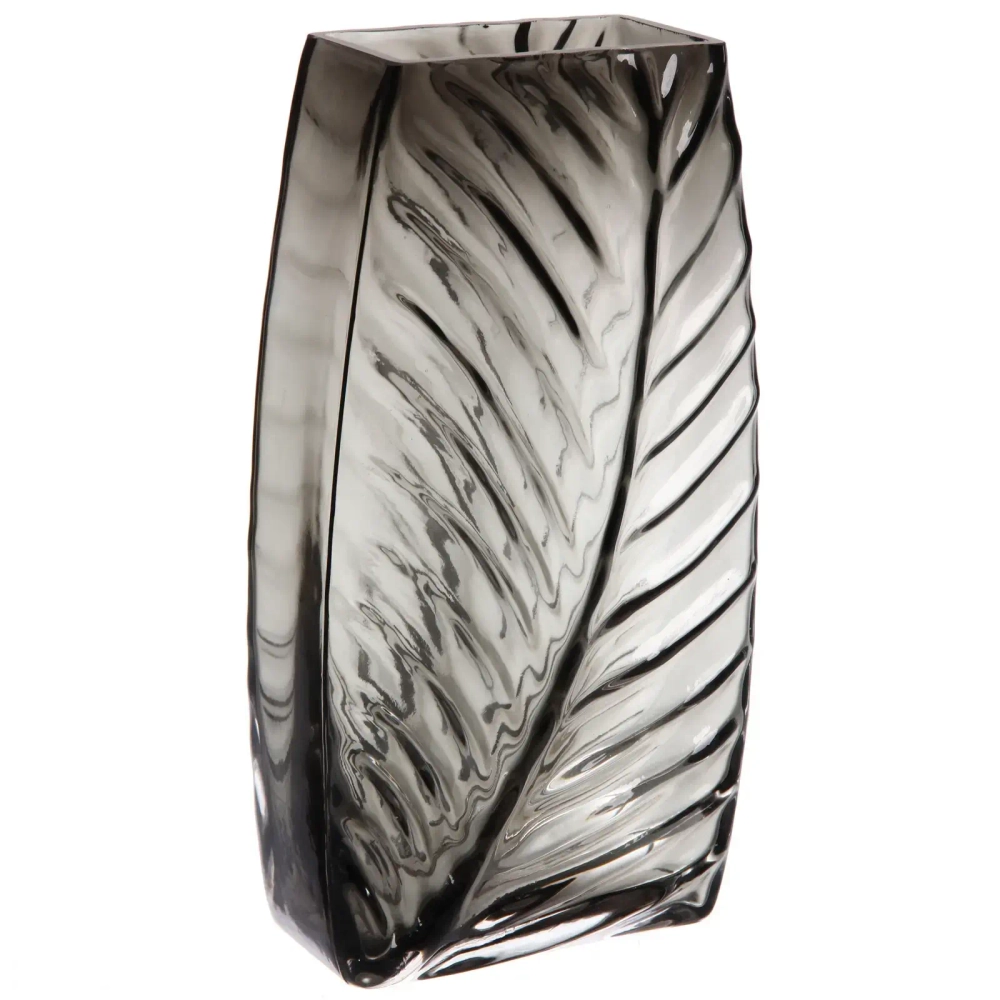 Ваза стеклянная «GREY GLASS» 15*28*6см
