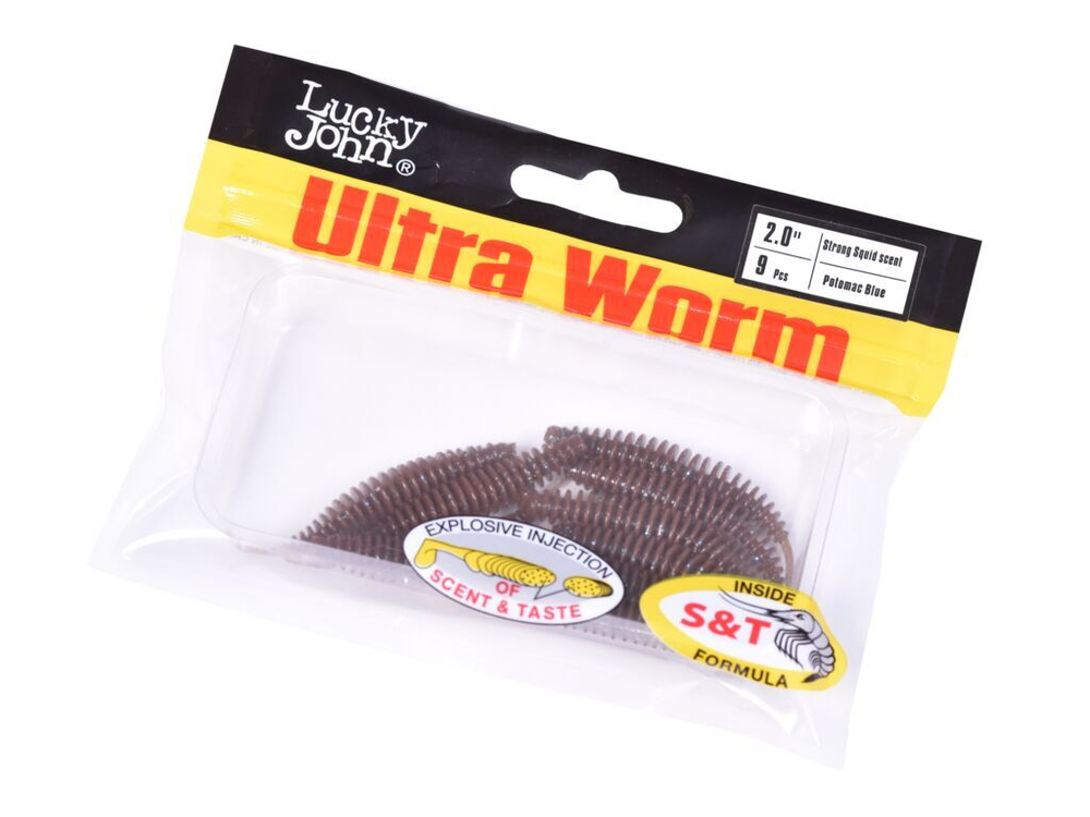 Слаги съедобные LJ Pro Series TRICK ULTRAWORM 2,0in (5 см), цв. S19, 9 шт.