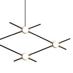 Люстра Molecular 4 black/gold