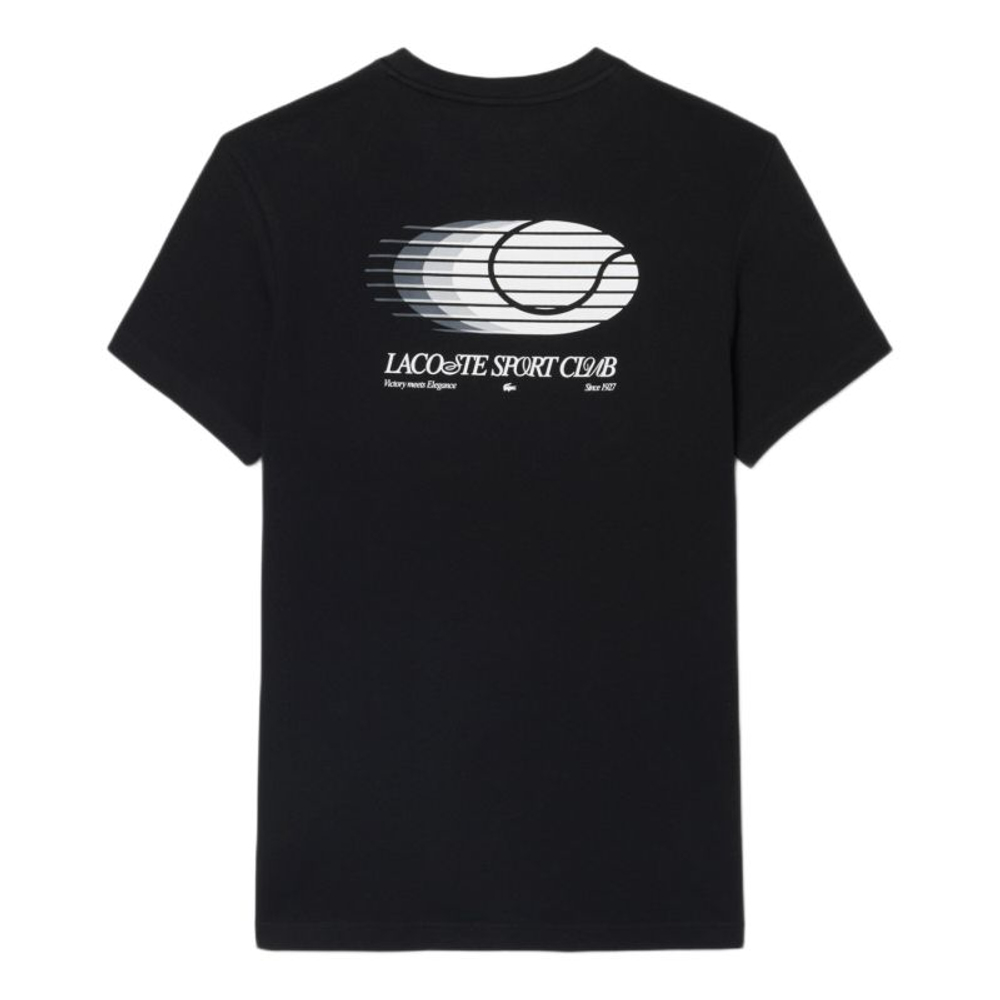 Мужская футболка Lacoste Ultra Dry Printed Sport - black/patisson