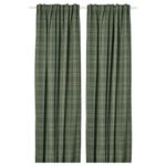Комплект штор IKEA HAGGVECKMAL, Темно-зеленый, 145х250 см, 2 шт