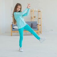 Лонгслив с лампасом "Мятный пунш" подростковый