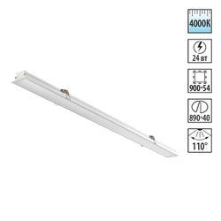 358822 SPOT NT22 550 белый Встраиваемый светодиодный светильник IP20 LED 4000K 24W 220V ITER
