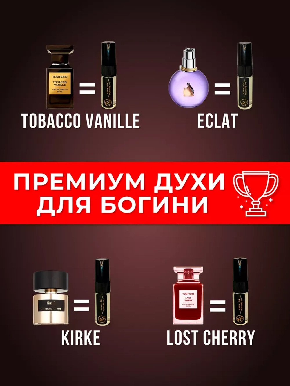 Духи с феромонами женские (набор 4 шт.)