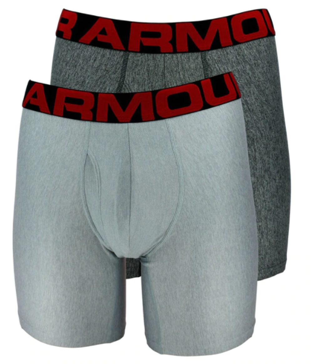 Мужские спортивные боксеры Under Armour Tech 6in 2 Pack - серый