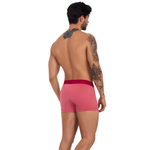Розовые трусы-боксеры с красной резинкой Fervor Boxer (Размер: XL) (Цвет: розовый)