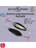 Блесна для зимней рыбалки ECOPRO Karasik, 30мм, 3г, PPH на окуня, щуку, вертикальная