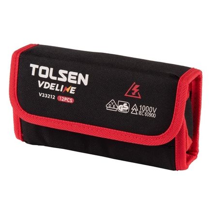 Цена на TOLSEN (TTV33212) Набор отвертка со сменными вставками диэлектрическими, 12 предметов