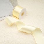 Лента атласная 1-сторонняя 50.0 мм / 22.5±1 метров, М, 3004 св.кремовый, Globus
