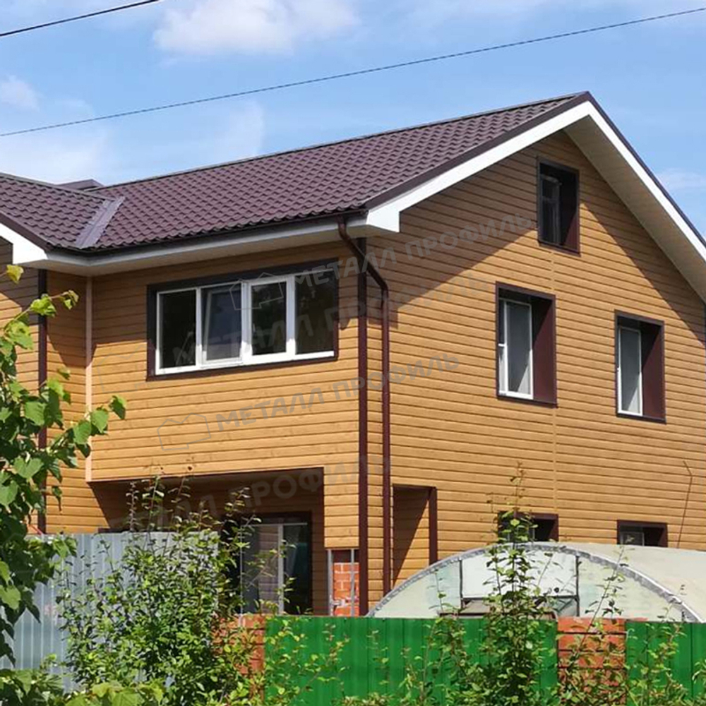 Сайдинг металлический L-брус ECOSTEEL Матовый 0,5мм Сосна
