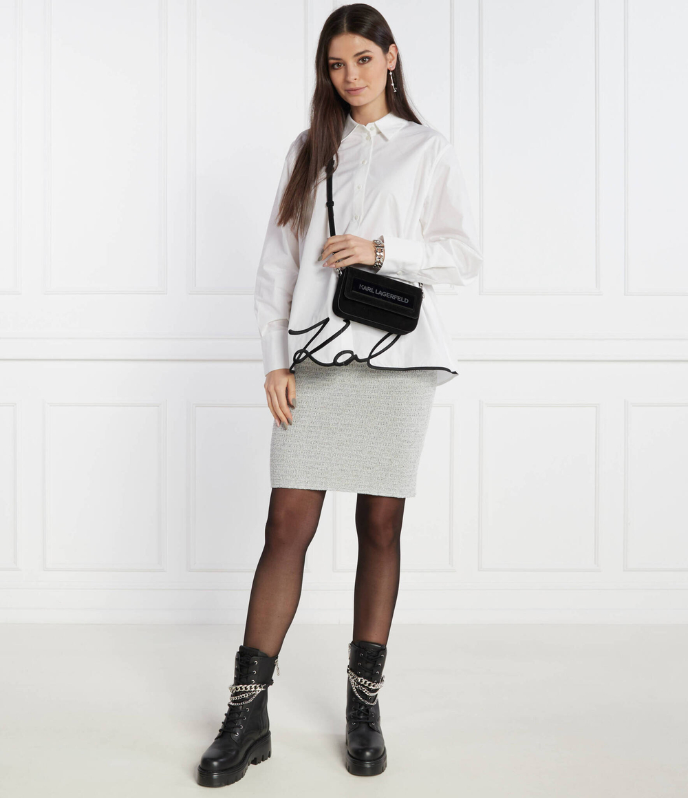 Сумка-мессенджер icon k sm flap Karl Lagerfeld - черный(236W3180)