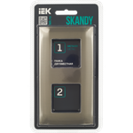 SKANDY Рамка 2-местная SK-F32N металл никель IEK