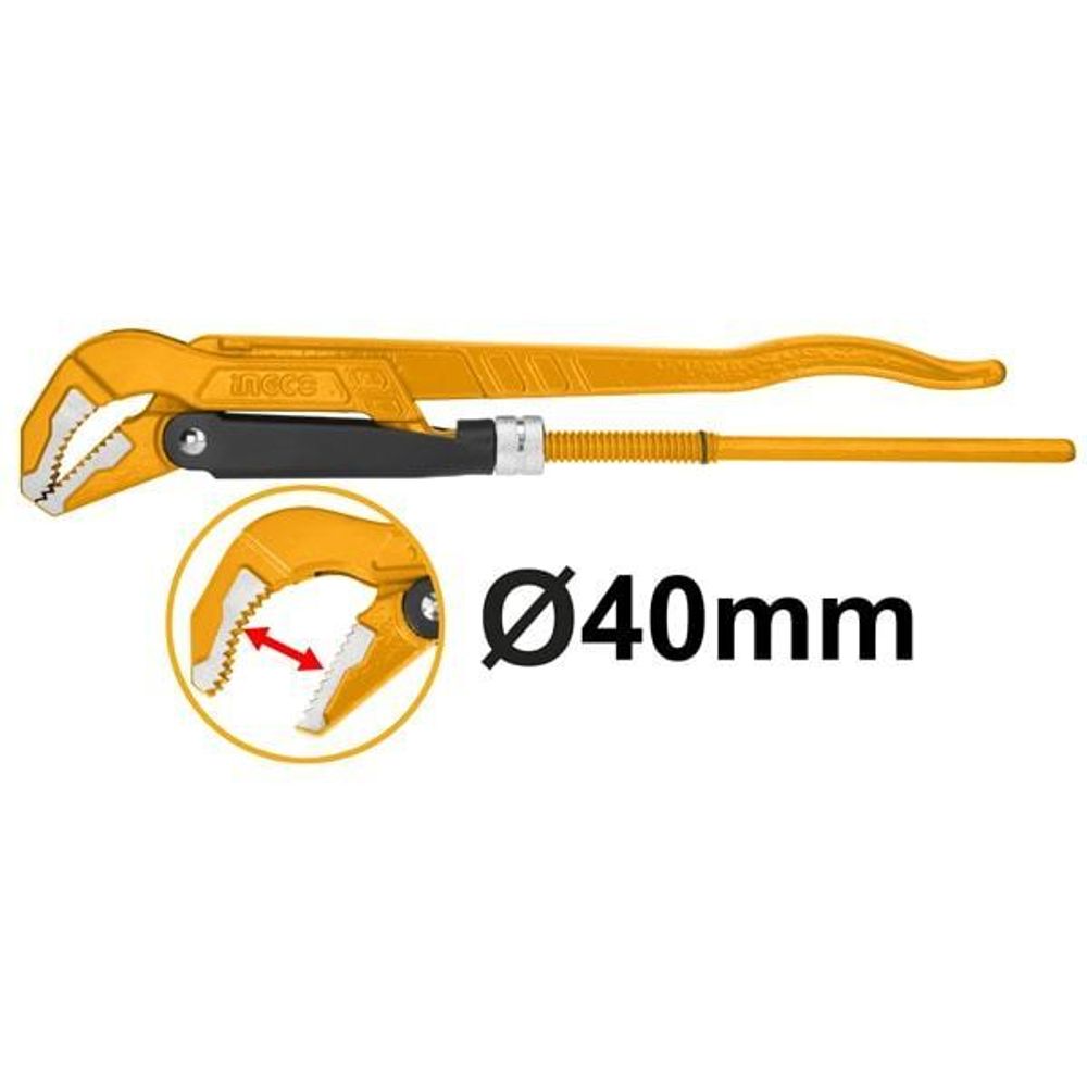 Ключ трубный рычажный INGCO HPW04013 1"х40 мм 45°