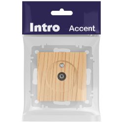 Розетка Intro Accent 6-301-11 TV одиночная, IP20, СУ, сосна | Intro