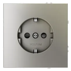 Розетка с заземлением и защитными шторками Voltum S70 Шелк VLS040204