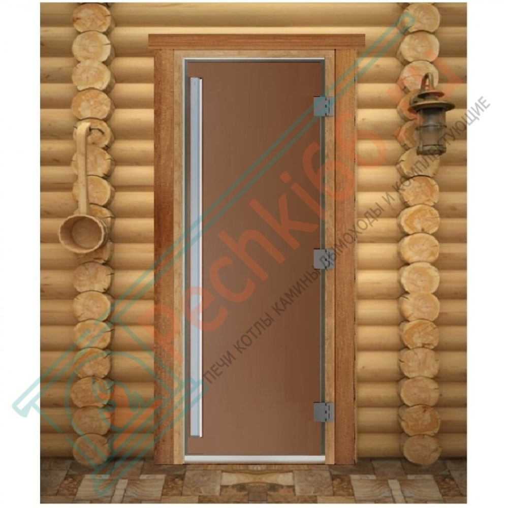 Дверь для бани и сауны Престиж бронза матовая, 2100х700 по коробке (DoorWood) в Кирове