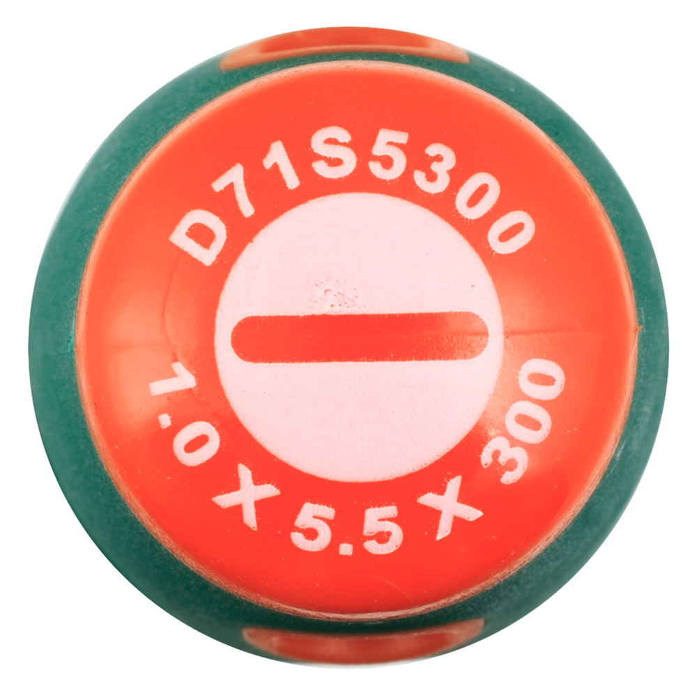 D71S5300 Отвертка стержневая шлицевая ANTI-SLIP GRIP, SL5.5х300 мм
