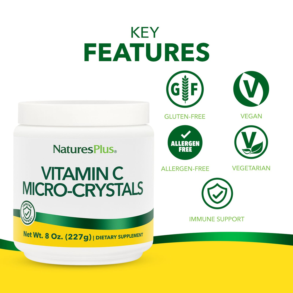 NaturesPlus, Микрокристаллы витамина C, 227 г (8 унций)