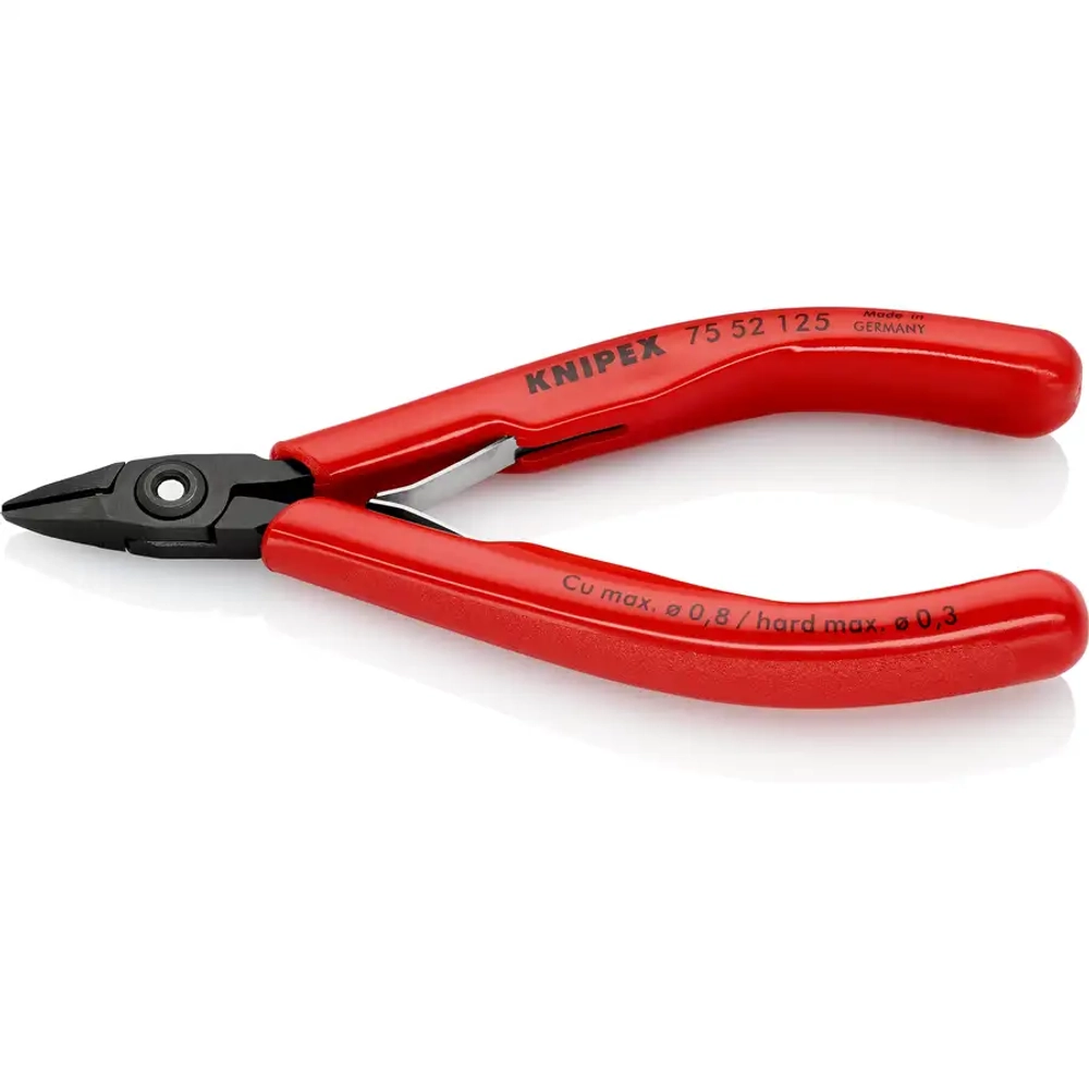 Кусачки боковые для электроники чернёные 125 мм Knipex 75 52 125