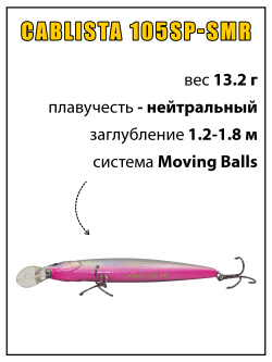 Воблер минноу Cablista 105SP SMR 13.2 г цвет #18