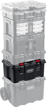 KETER STACKNROLL, 525 х 345 х 260 мм, (21″), пластиковый ящик с крышкой (38398)