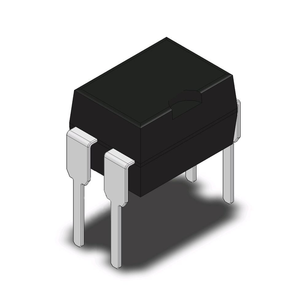 PC817, DIP-4, Оптопара транзисторная, 5kV,35V,50mA,Кус=130...260%, 0.2W, -30...+100C, SHARP
