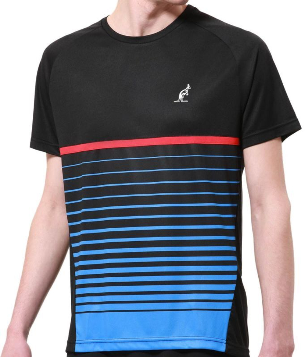 Мужская теннисная футболка Australian Ace Logo T-Shirt - черный