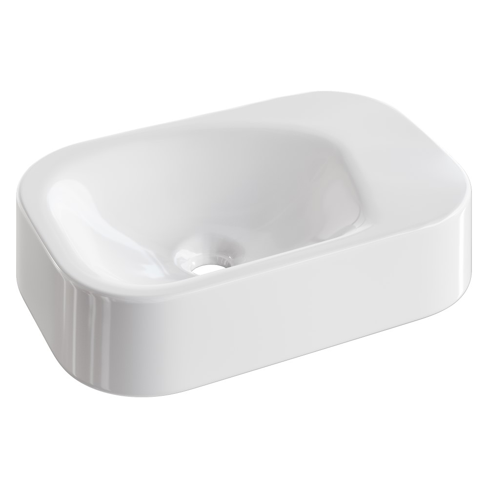 Раковина накладная COLIBRI Corian 480*320*100 White Glossy