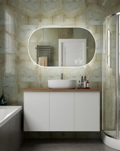 Зеркало с подсветкой "Bari 700х1200" AM-Bar-700-1200-DS-F-White